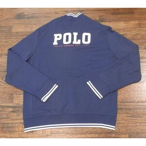 Polo by Ralph Lauren Blue Navy Big Pony Navy Full Zip Sweater Men's Size XL